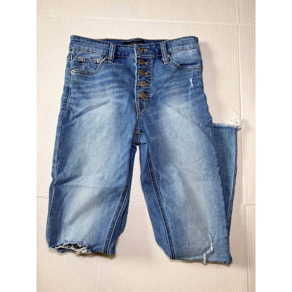 Lucky Brand Bridgette High Rise Skinny Jeans Size 2/26 Ankle Button Fly Ripped